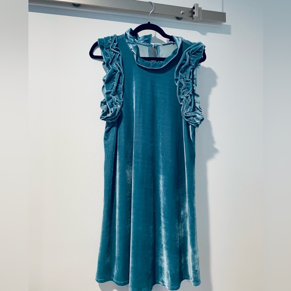 TCEC - polyester Spandex Sleeveless Dress with fun ruffle details